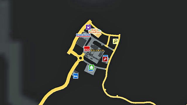 Szczecin położony jest na północnym-zachodzie Polski - ETS2: Polska - drogi, miasta - Euro Truck Simulator 2 - poradnik do gry