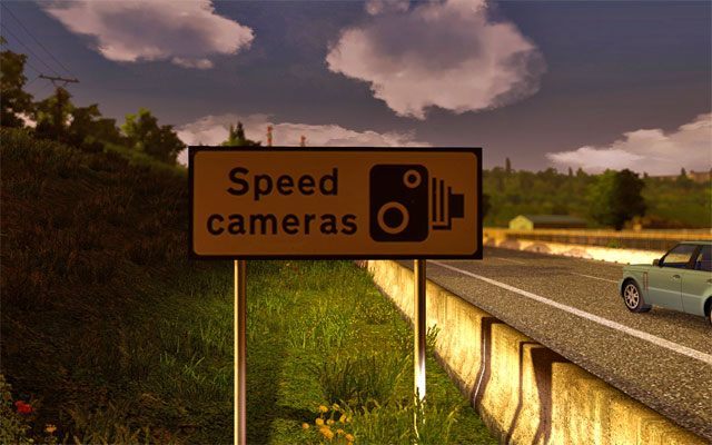 Poruszając się w okolicach miast albo pomiędzy nimi (w tym nawet po autostradach) zauważycie sporo ograniczeń prędkości - ETS2: Wielka Brytania - drogi, miasta - Euro Truck Simulator 2 - poradnik do gry