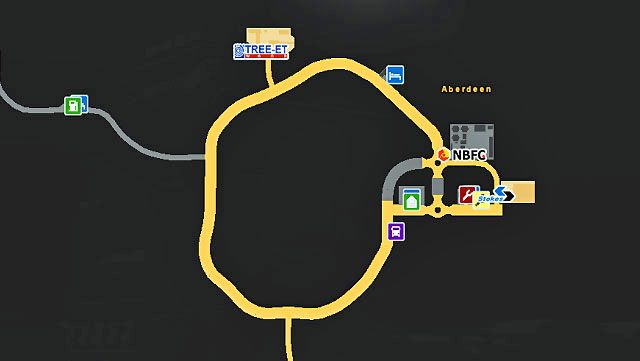 To miasto położone na dalekiej północy do którego prowadzą jedynie zwykłe, wąskie drogi - ETS2: Wielka Brytania - drogi, miasta - Euro Truck Simulator 2 - poradnik do gry