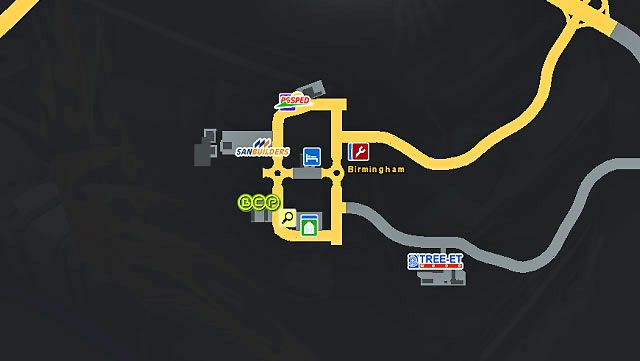 To miasto położone jest przy jednych z ważniejszych autostrad w kraju (M5 i M6) - ETS2: Wielka Brytania - drogi, miasta - Euro Truck Simulator 2 - poradnik do gry