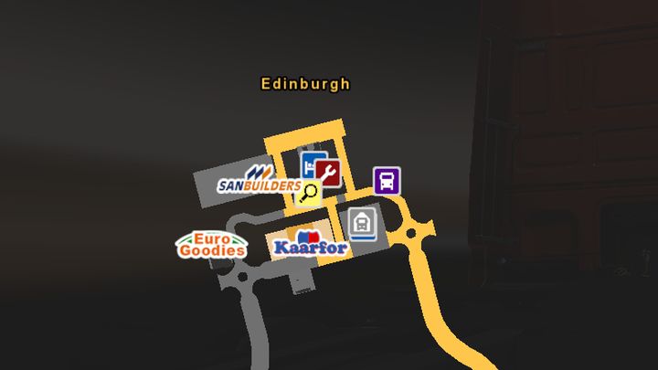 W położonym na północy wyspy Edynburgu możecie podjąć się zlecenia w jednej z trzech firm - ETS2: Wielka Brytania - drogi, miasta - Euro Truck Simulator 2 - poradnik do gry