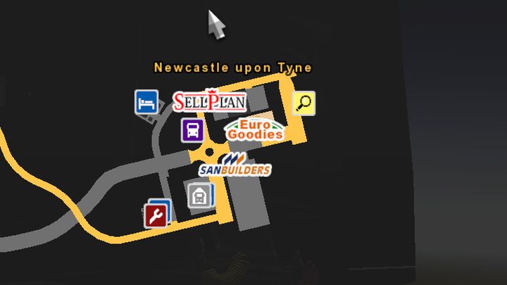 Miasto położone jest na wschodzie w środkowej części wyspy przy jednej z najważniejszych autostrad A1 - ETS2: Wielka Brytania - drogi, miasta - Euro Truck Simulator 2 - poradnik do gry