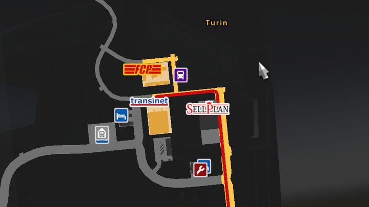 W mieście tym siedzibę ma cztery firmy udzielające zleceń - ETS2: Włochy - drogi, miasta - Euro Truck Simulator 2 - poradnik do gry