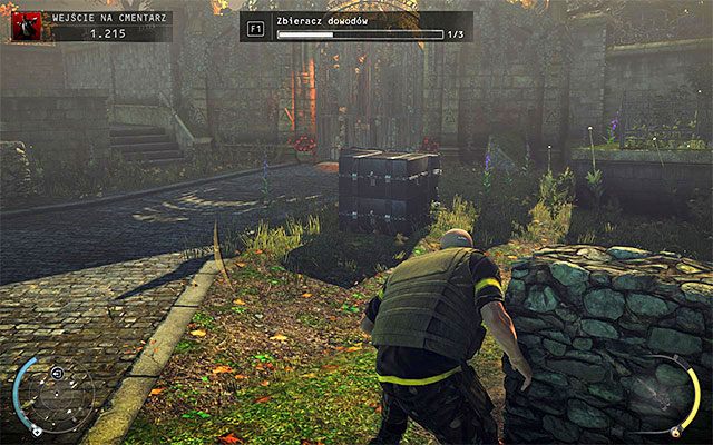 Cel podróży pokazany został na powyższym screenie i nawet na niższych poziomach trudności musisz się tu liczyć z obecnością co najmniej dwóch wartowników - Wejście na cmentarz | 20 - Rozgrzeszenie | Solucja Hitman Rozgrzeszenie - Hitman Absolution - poradnik do gry