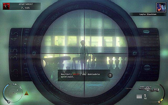 Ustaw się ze snajperką przy otwartej okiennicy i zaczekaj aż w oddali pojawi się Layla - 18 - Blackwater Park (14 - 23) | Wyzwania Hitman Rozgrzeszenie - Hitman Absolution - poradnik do gry