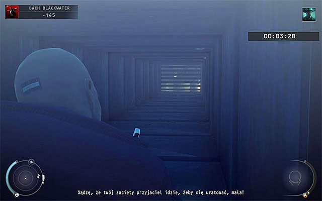 Druga ścieżka to tunel wentylacyjny i możesz przez niego przejść od strony pola minowego lub korytarza pod lądowiskiem - 19 - Odliczanie | Wyzwania Hitman Rozgrzeszenie - Hitman Absolution - poradnik do gry