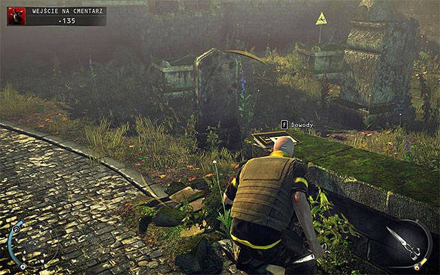 Pierwszy dowód możesz pozyskać w trakcie rozgrywania etapu Wejście na cmentarz - 20 - Rozgrzeszenie | Wyzwania Hitman Rozgrzeszenie - Hitman Absolution - poradnik do gry
