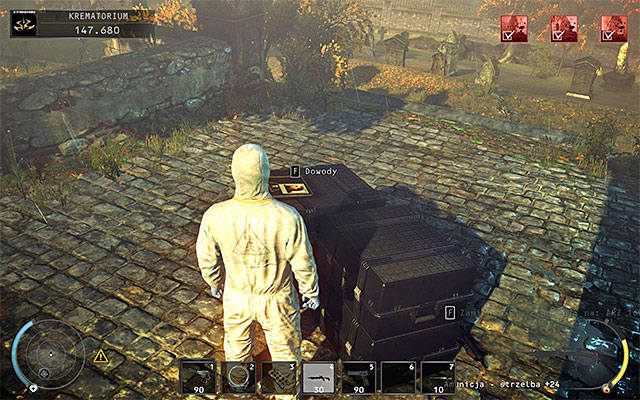 Trzeci dowód możesz pozyskać w trakcie rozgrywania etapu Krematorium - 20 - Rozgrzeszenie | Wyzwania Hitman Rozgrzeszenie - Hitman Absolution - poradnik do gry
