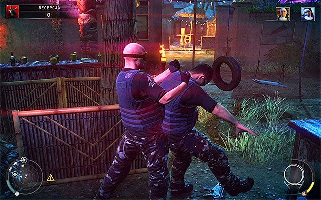 Zachowaj ostrożność, bo obszar, do którego dotrzesz w zależności od ustawionego poziomu trudności będzie patrolowany przez jedną lub dwie osoby - Zamordowanie Dijany i Agniji Radoncic (Recepcja) | 14 - Atak Świętych - Hitman Absolution - poradnik do gry