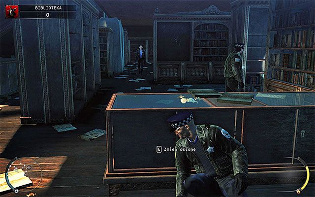 Nie musisz na szczęście nikogo zabijać, bo są też inne metody opuszczenia biblioteki - Przeprawa przez drugą część biblioteki (Biblioteka) | 4 - Uciekaj, by przeżyć - Hitman Absolution - poradnik do gry