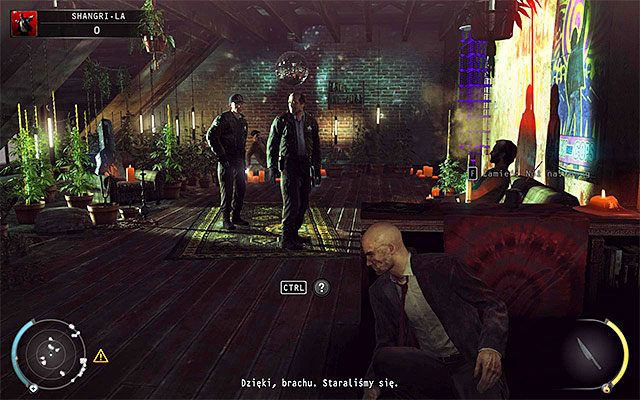 Musisz teraz ustalić w jaki sposób chcesz uniknąć obławy i dotrzeć do dalszej części budynku - Uniknięcie obławy (Shangri-La) | 4 - Uciekaj, by przeżyć - Hitman Absolution - poradnik do gry