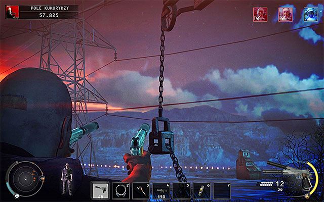 Po znalezieniu się na piętrze stodoły zwróć uwagę na znajdujący się przed Tobą dźwig - Zamordowanie LaSandry Dixon (Pole kukurydzy) | 14 - Atak Świętych - Hitman Absolution - poradnik do gry