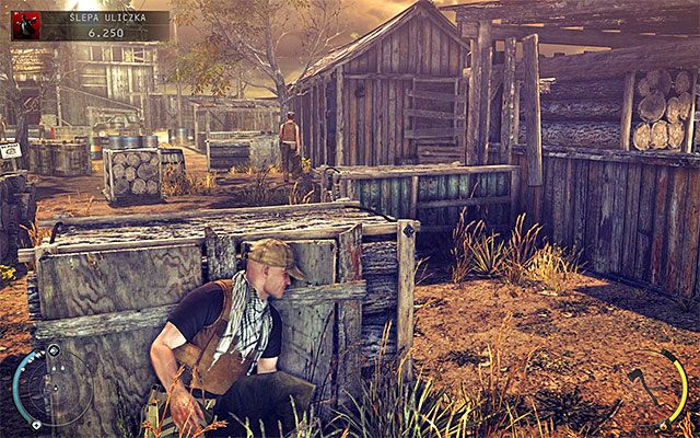 Jeżeli z kolei przemierzasz obszar zlokalizowany na lewo od głównej drogi, to warto zatrzymać się przy pokazanej na powyższym screenie chatce - Wyłączenie systemów ochrony (Ślepa uliczka) | 11 - Dexter Industries - Hitman Absolution - poradnik do gry