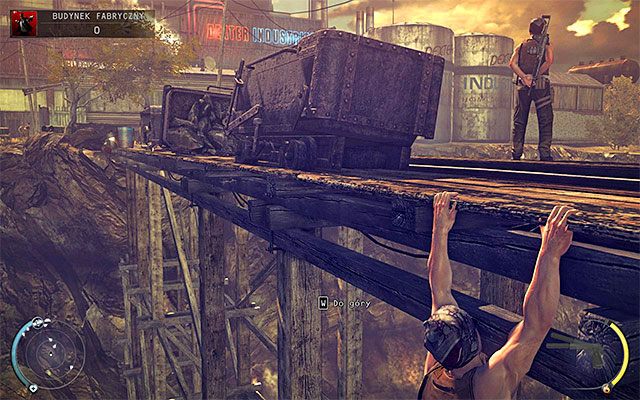 W zależności od upodobań możesz zacząć wykorzystywać zasłony w połączeniu z używaniem instynktu lub zbliżyć się do jednej z krawędzi i się opuścić - Dotarcie do głównego kompleksu (Budynek fabryczny) | 11 - Dexter Industries - Hitman Absolution - poradnik do gry