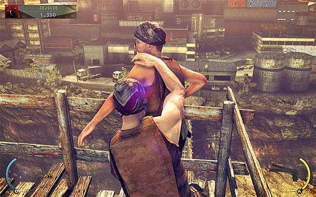 Druga możliwość to popchnięcie przeciwnika stojącego przy balustradzie - 11 - Dexter Industries | Wyzwania Hitman Rozgrzeszenie - Hitman Absolution - poradnik do gry