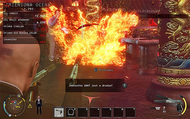 Kilka kolejnych sposobów eliminacji Króla Chinatown związanych jest z użyciem środków wybuchowych - Zamordowanie Króla Chinatown (Rynek Chinatown) | 2 - Król Chinatown - Hitman Absolution - poradnik do gry