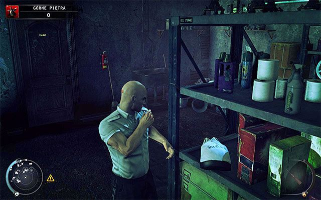 We wspomnianym wyżej składziku na jednej z półek pozostawiono przebranie woźnego - Eksploracja siódmego piętra hotelu (Górne piętra) | 3 - Terminus - Hitman Absolution - poradnik do gry