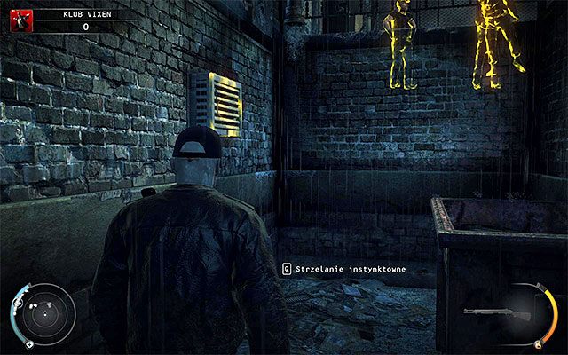 Po wyjściu z szybu przejdź przez kolejny (powyższy screen), który zaprowadzi Cię do budki ochrony już wewnątrz klubu - Przedostanie się do wnętrza klubu (Klub Vixen) | 5 - Myśliwy i ofiara - Hitman Absolution - poradnik do gry