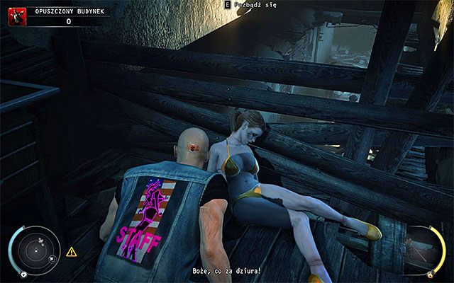 Ustaw się przy lewej ścianie, złap się krawędzi i wespnij na nią - Opuszczony budynek | 5 - Myśliwy i ofiara | Solucja Hitman Rozgrzeszenie - Hitman Absolution - poradnik do gry