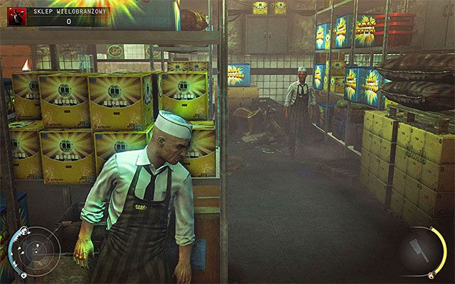 Niezależnie od wybranego wcześniej przejścia rozpoczniesz na tyłach sklepu, a konkretnie w kuchni, w magazynie lub w niewielkiej chłodni - Dotarcie do wyjścia (Sklep wielobranżowy) | 5 - Myśliwy i ofiara - Hitman Absolution - poradnik do gry