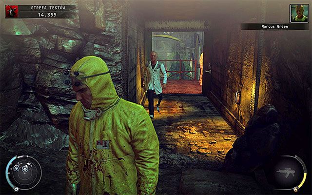Ciała Greena możesz się również pozbyć wrzucając je do zbiornika z odpadami, zlokalizowanego za głównymi zabudowaniami - Zamordowanie doktora Marcusa Greena (Strefa testów) | 12 - Fabryka śmierci - Hitman Absolution - poradnik do gry