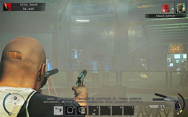 Możesz się teraz zachować na dwa zasadnicze sposoby - Zamordowanie doktora Edwarda Ashforda (Dział badań) | 12 - Fabryka śmierci - Hitman Absolution - poradnik do gry