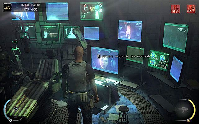 Przejdź po wysuniętym moście, docierając do kwatery doktora Ashforda - Zniszczenie wyników badań Ashforda (Dział badań) | 12 - Fabryka śmierci - Hitman Absolution - poradnik do gry