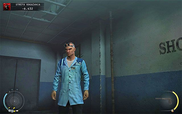 Przebranie pracownika naukowego po raz pierwszy można zdobyć w etapie Strefa odkażania, ale lepiej jest się o nie postarać w etapie Dział badań atakując jednego z naukowców przebywających w bocznych pomieszczeniach silosu - 12 - Fabryka śmierci (01 - 09) | Wyzwania Hitman Rozgrzeszenie - Hitman Absolution - poradnik do gry