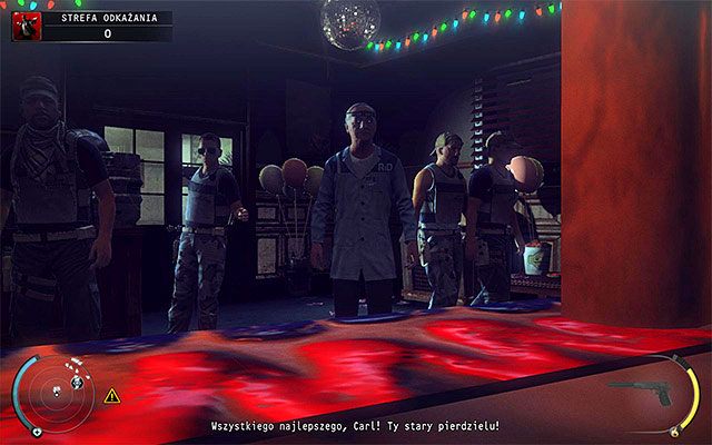 Zaczekaj na przybycie obchodzącego urodziny Carla oraz towarzyszących mu wartowników, korzystając w razie potrzeby z opcji wyglądania z tortu - 12 - Fabryka śmierci (01 - 09) | Wyzwania Hitman Rozgrzeszenie - Hitman Absolution - poradnik do gry