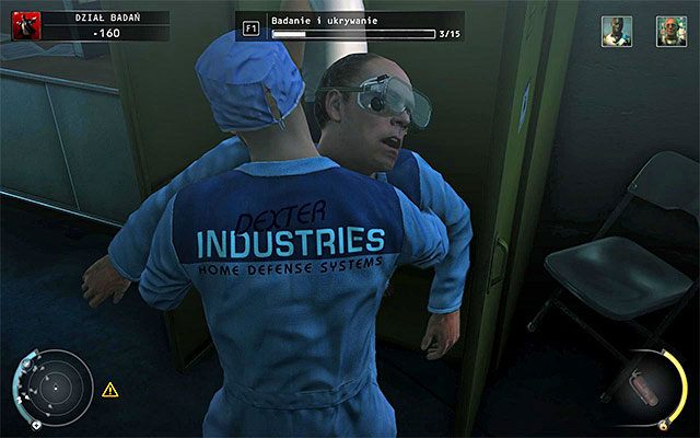 Po ogłuszeniu danego pracownika naukowego chowaj jego ciało w pobliskiej szafie lub skrzyni - 12 - Fabryka śmierci (10 - 19) | Wyzwania Hitman Rozgrzeszenie - Hitman Absolution - poradnik do gry