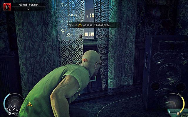 Nie wchodź do wspomnianej pomieszczenia, tak by nie zaalarmować przebywającej w nim osoby - Przedostanie się na ósme piętro hotelu (Górne piętra) | 3 - Terminus - Hitman Absolution - poradnik do gry