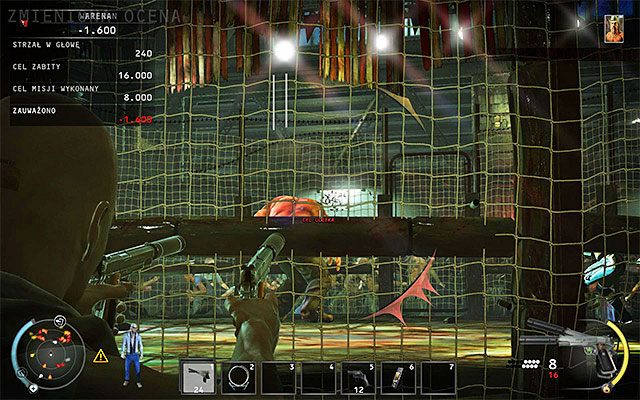 Najbardziej oczywista metoda zamordowania Sancheza to zastrzelenie go z pistoletu lub innej standardowej broni - Zamordowanie Sancheza w tradycyjny sposób (Arena) | 13 - Noc walki - Hitman Absolution - poradnik do gry