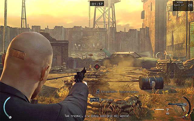 W celu wygrania konkursu musisz zdobyć co najmniej 471 punktów w 2 minuty - Wygranie turnieju na strzelnicy (Sklep z bronią) | 8 - Dar Ptaśka - Hitman Absolution - poradnik do gry