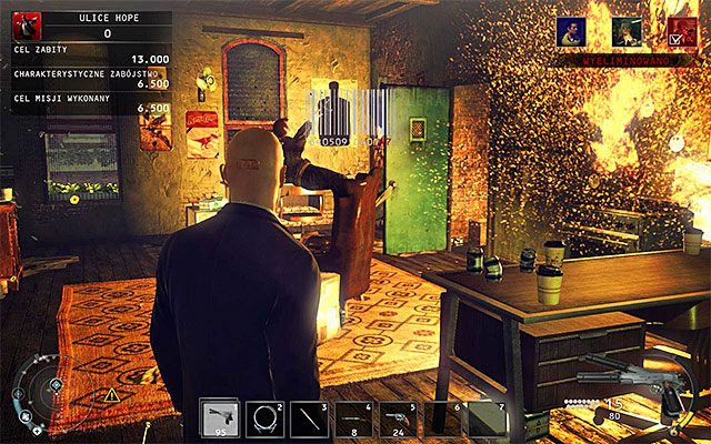 Kolejna metoda zakłada pozbawienie Tylera życia poprzez doprowadzenie do eksplozji kuchenki gazowej - Zamordowanie Tylera Colvina (Ulice Hope) | 9 - Ogolić Lennyego - Hitman Absolution - poradnik do gry