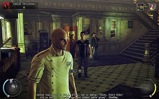Po założeniu stroju fryzjera wystarczy zbliżyć się do Lennyego - Zneutralizowanie Lennyego (Zakład fryzjerski) | 9 - Ogolić Lennyego - Hitman Absolution - poradnik do gry
