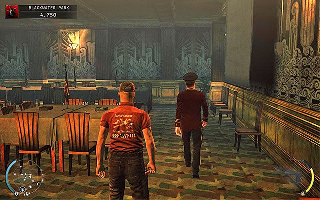 Ostatni trzeci wariant zachowania zakłada skorzystanie z przebrania kierownika Blackwater z zamiarem przechytrzenia pracownicy ochrony - Odblokowanie dostępu do windy (Blackwater Park) | 18 - Blackwater Park - Hitman Absolution - poradnik do gry