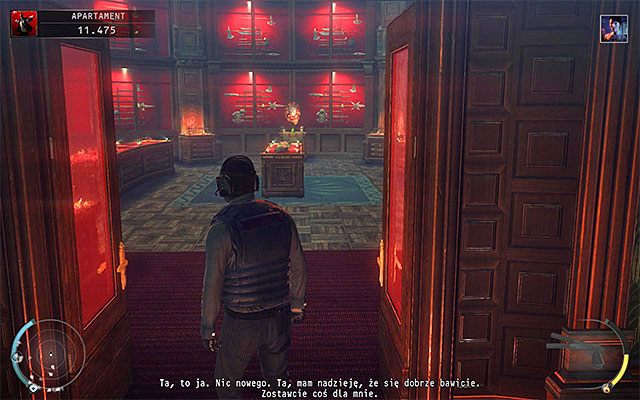 Na pierwszym piętrze apartamentu warto zainteresować się dwoma miejscami powiązanymi z różnymi sposobami eliminacji Layli - Eksploracja apartamentu (Apartament) | 18 - Blackwater Park - Hitman Absolution - poradnik do gry