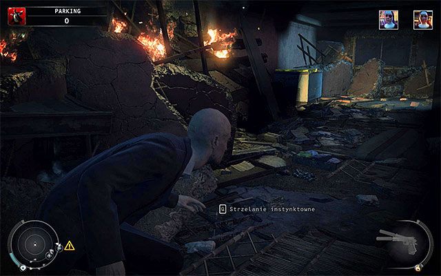 O wiele lepszym pomysłem jest zagwarantowanie sobie możliwości zaatakowania wrogów z zaskoczenia - Zamordowanie Jennifer Paxton (Parking) | 14 - Atak Świętych - Hitman Absolution - poradnik do gry