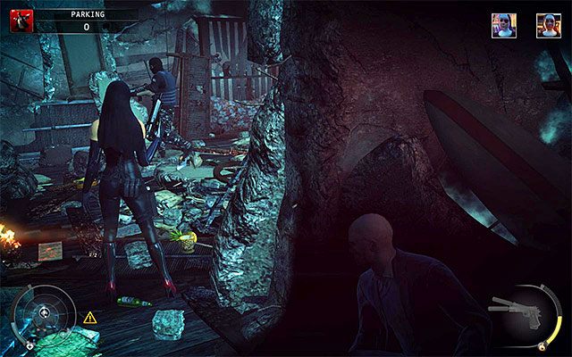 Ostrożnie zbliż się do pomieszczenia z Jennifer i drugim z ochroniarzy - Zamordowanie Jennifer Paxton (Parking) | 14 - Atak Świętych - Hitman Absolution - poradnik do gry