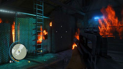 Wskocz na zwisające liny, by dostać się wyżej i przejdź przez wskazane drzwi - Zapłata | Misje główne w Far Cry 3 - Far Cry 3 - poradnik do gry