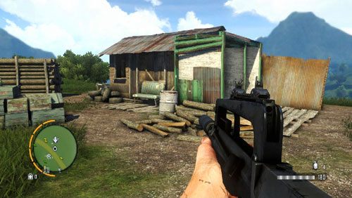 W miejscu oznaczonym numerem jeden znajdziesz dom, w środku którego zdobędziesz posążek - Wyspa południowa (południowy wschód) | Przedmioty kultu (ukryte przedmioty) - Far Cry 3 - poradnik do gry