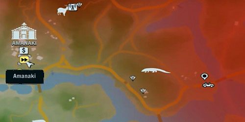 Po zebraniu wszystkich składników, otwórz mapę i wybierz ikonę szybkiej podróży, by szybko przenieść się z powrotem do wioski - Żniwa w dżungli | Misje główne w Far Cry 3 - Far Cry 3 - poradnik do gry