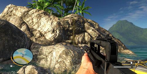 Na południowej stronie półwyspu, znajdziesz pnącza po których dostaniesz się wyżej - Wyspa północna (północ) | Przedmioty kultu (ukryte przedmioty) w Far Cry 3 - Far Cry 3 - poradnik do gry