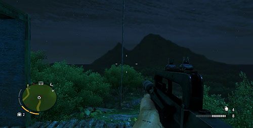 Dojdź do miejsca oznaczonego kółkiem na obrazku powyżej, by znaleźć się przed liną zjazdową, której użyj - Wyspa północna (północny wschód) | Przedmioty kultu (ukryte przedmioty) - Far Cry 3 - poradnik do gry