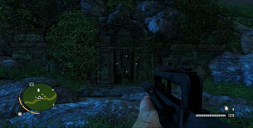 Dojedź drogą do miejsca oznaczonego numerem jedenaście, by stanąć przed wejściem do świątyni - Wyspa północna (południowy zachód) | Przedmioty kultu (ukryte przedmioty) - Far Cry 3 - poradnik do gry