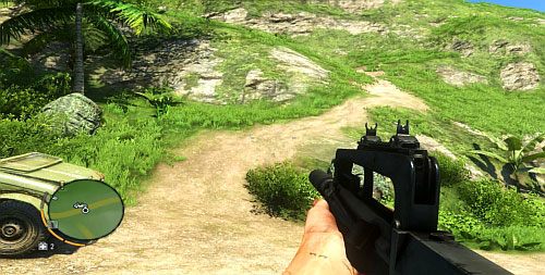 Dojedź do oznaczonego kółkiem miejsca, by znaleźć się przed ścieżką prowadzącą w górę - Wyspa północna (południowy wschód) | Przedmioty kultu (ukryte przedmioty) - Far Cry 3 - poradnik do gry