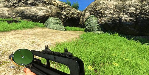 Na jej końcu znajdziesz przejście pokazane na obrazku, przez które przejdź - Wyspa północna (południowy wschód) | Przedmioty kultu (ukryte przedmioty) - Far Cry 3 - poradnik do gry