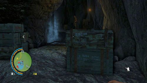 Zaczekaj aż strażnik pokazany na obrazku odejdzie i zacznij go śledzić, utrzymując bezpieczny dystans - Sobowtór | Misje główne w Far Cry 3 - Far Cry 3 - poradnik do gry