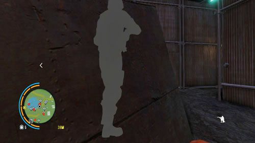 Dalej ponownie skorzystaj z kamienia, by odwrócić uwagę przeciwnika pokazanego na obrazku - Sobowtór | Misje główne w Far Cry 3 - Far Cry 3 - poradnik do gry
