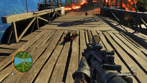 Idąc w kierunku mostu, zabijaj wybiegających z jaskiń wrogów - Informator | Misje główne w Far Cry 3 - Far Cry 3 - poradnik do gry